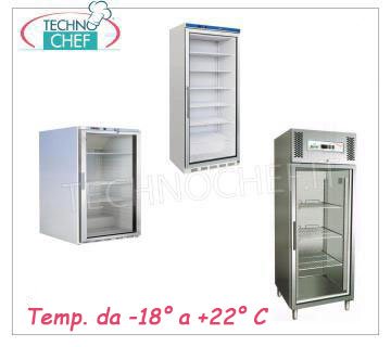 Armadi Congelatori-Freezer Industriali 1 Porta VETRI / Temp. da -18° a +22° C 