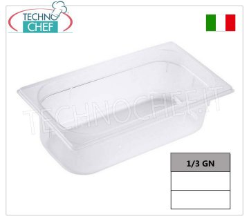 Bacinelle Gastronorm GN 1/3 in polipropilene, dim.mm.325x175