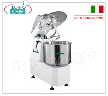FIMAR - Impastatrice a Spirale ad ALTA IDRATAZIONE da 38 Kg, Testa Sollevabile e Vasca Fissa, Comandi Digitali