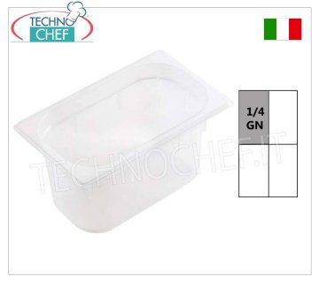 Bacinelle Gastronorm GN 1/4 in Polipropilene, dim.mm.265x162