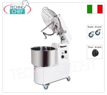Impastatrice a Spirale da 43 Kg ( vasca da lt.48), con Testa Sollevabile e Vasca Fissa