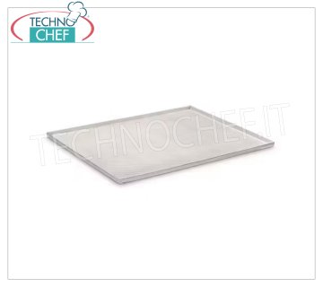 Teglia alluminio microforata per pasticceria, dim.mm.600x400x20h