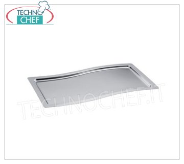 tagliere vassoio pizza in acciaio inox forato cm. 20 x 60 per esposizione  pizza in teglia