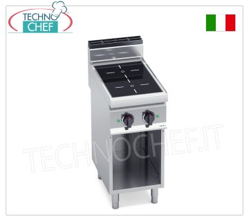 TECHNOCHEF - CUCINA ELETTRICA 2 ZONE ad INDUZIONE su VANO a GIORNO, Kw.7, Mod.E7P2M/IND CUCINA ELETTRICA 2 ZONE ad INDUZIONE su VANO a GIORNO, BERTOS, Linea MACROS 700, Serie POWER INDUCTION, con 2 zone QUADRE da mm 230x230, COMANDI INDIPENDENTI, V.400/3+N, Kw.7,00, Peso 45 Kg, dim.mm.400x700x900h