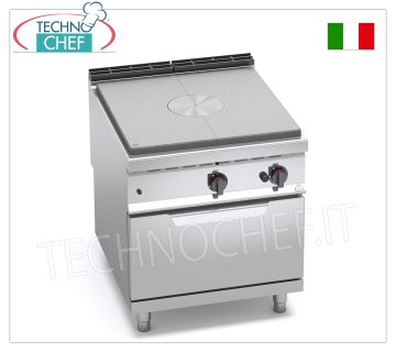 TECHNOCHEF - CUCINA TUTTAPIASTRA a GAS su FORNO a GAS GN 2/1, mod. G9TP+FG