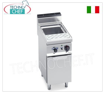 TECHNOCHEF - CUOCIPASTA ELETTRICO su MOBILE, 1 vasca da lt.30, Mod.CPE40 CUOCIPASTA ELETTRICO su MOBILE, BERTOS, Linea MACROS 700, Serie PASTA ITALY, 1 vasca inox da lt.30, V.400/3+N, Kw.8,00, Peso 49 Kg, dim.mm.400x700x900h