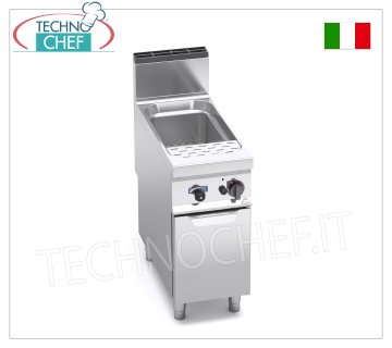 TECHNOCHEF - CUOCIPASTA a GAS su MOBILE,  Vasca da  40 lt., Mod.G9CP40 CUOCIPASTA a GAS su MOBILE, BERTOS, Linea MAXIMA 900, 1 Vasca da lt.40, potenza termica Kw.12,00, Peso 54 Kg, dim.mm.400x900x900h