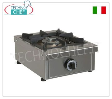 Fornello gas professionale da tavolo, 1 fuoco da Kw 6,5, dim.mm.340x490x210h