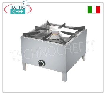 Fornellone gas da pavimento, 1 bruciatore da 10 Kw, dim.mm.605x605x460h