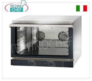 TECNODOM - FORNO CONVEZIONE Elettrico 3 Teglie mm 600x400, Professionale, mod.FEM03NEPSV FORNO CONVENZIONE elettrico VENTILATO per PASTICCERIA, capacità 3 TEGLIE da mm 600x400 (escluse), versione con COMANDI MANUALI, V.230/1, Kw.3,15, Peso 35 Kg, dim.mm.775x700x560h