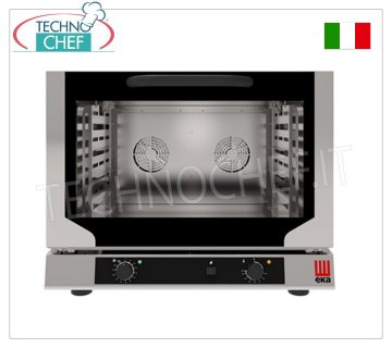 TECNOEKA - Forno convezione elettrico con umidificatore per 4 teglie da mm 600x400 - dim.mm.784x754x634h