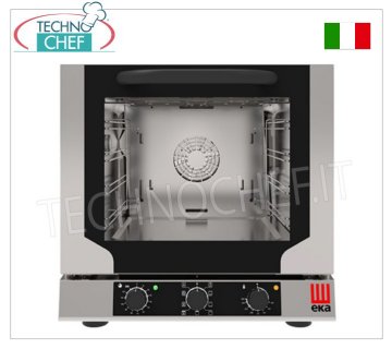 TECNOEKA - FORNO CONVEZIONE ELETTRICO MULTIFUNZIONE, 4 Teglie mm 429x345, Professionale mod.EKF423NM
