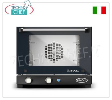 UNOX - Forno Convezione Elettrico  mod. XF003 ROBERTA, 3 Teglie cm 34,2x24,2 FORNO CONVENZIONE elettrico UNOX-Linea MICRO, Mod. ROBERTA per GASTRONOMIA e PASTICCERIA, capacità 3 TEGLIE da mm. 342x242, versione con COMANDI MANUALI, V.230/1, Kw. 2,7, Peso 16 Kg, dim.mm. 480x523x402h