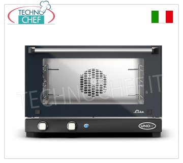 UNOX - Forno Convezione Elettrico, mod. XF013 LISA, 3 Teglie cm 46 x 33 FORNO CONVENZIONE elettrico UNOX-Linea MICRO, Mod. LISA per GASTRONOMIA e PASTICCERIA, capacità 3 TEGLIE da mm. 460x330, versione con COMANDI MANUALI, V.230/1, Kw. 2,7, Peso 20 Kg, dim.mm. 600x587x402h