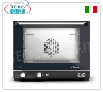 UNOX - Forno Convezione Elettrico mod. XF023 ANNA, 4 Teglie cm 46x33 FORNO CONVENZIONE elettrico UNOX- Linea MISS - Mod. ANNA per GASTRONOMIA e PASTICCERIA, capacità 4 TEGLIE da mm. 460x330, versione con COMANDI MANUALI, V.230/1, Kw. 3,00, Peso 22 Kg, dim.mm. 600x587x472h