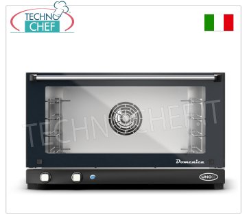 UNOX - Forno Convezione Elettrico, mod. XF043 - Domenica, 4 Teglie da cm. 60x40, FORNO CONVENZIONE elettrico UNOX-Linea MICRO, Mod. DOMENICA per GASTRONOMIA e PASTICCERIA, capacità 4 TEGLIE da mm. 600x400, versione con COMANDI MANUALI, V.230/1-400/3, Kw. 5,30/3,2, Peso 44 Kg, dim.mm. 800x706x472h