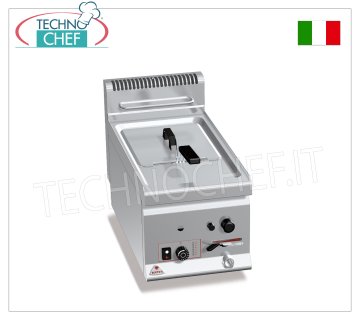 BERTOS - FRIGGITRICE a GAS 1 vasca da lt.8, Bruciatore in Vasca, Comandi Meccanici, mod.GL8B