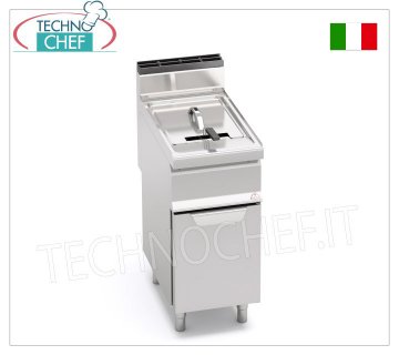 BERTOS - FRIGGITRICE a GAS 1 Vasca da lt 20 su MOBILE, Bruciatori in Vasca, Comandi Meccanici, Mod.GL20M