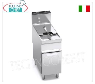 TECHNOCHEF - FRIGGITRICE a GAS su MOBILE,1 VASCA da lt.20, Linea MAXIMA 900, Mod.9GL20M FRIGGITRICE a GAS su MOBILE, BERTO'S, Linea MAXIMA 900, Serie TURBO, 1 VASCA da lt.20, potenza termica Kw.17,5, Peso 59 Kg, dim.mm.400x900x900h