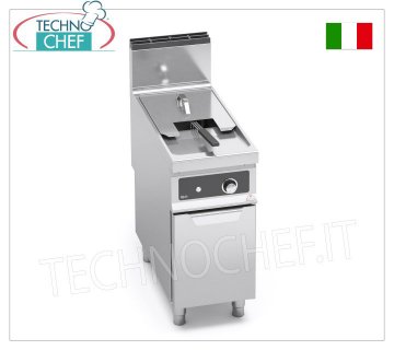 BERTOS - FRIGGITRICE a GAS 1 VASCA a V da lt.18, Bruciatori Esterni, Bflex - Comandi Elettronici, mod.9GL18MI-BF