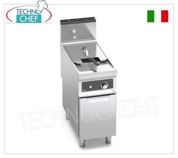 TECHNOCHEF - FRIGGITRICE a GAS su MOBILE, 1 VASCA da lt.20, Comandi Elettronici Bflex, Mod.9GL20M-BF FRIGGITRICE a GAS su MOBILE, BERTO'S, Linea MAXIMA 900, Serie TURBO, 1 VASCA da lt.20, Comandi Elettronici Bflex, potenza termica Kw.17,5, Peso 59 Kg, dim.mm.400x900x900h