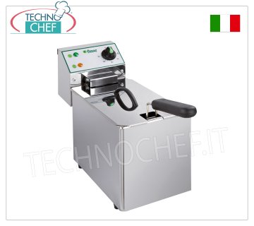 FIMAR - Technochef, Friggitrice Elettrica da banco, 1 vasca da lt.4, Mod.FR4N FRIGGITRICE ELETTRICA da BANCO, 1 vasca da litri 4 estraibile, V.230/1, kw 2,5, dimensioni  mm. 175x440x310h