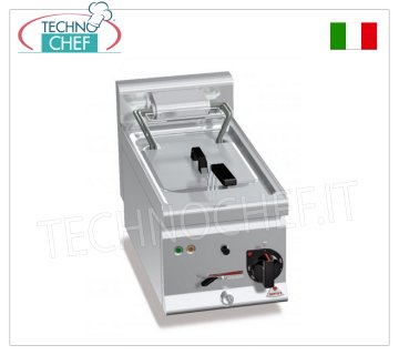 Technochef - FRIGGITRICE ELETTRICA da BANCO, 1 VASCA da lt.10, Mod.E6F10-3B FRIGGITRICE ELETTRICA da BANCO, BERTOS, Linea PLUS 600, Serie FAST FRY, 1 VASCA da lt.10, V.400/3+N, Kw.6,00, Peso 16 Kg, dim.mm.300x600x290h