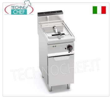 TECHNOCHEF - FRIGGITRICE ELETTRICA su MOBILE, 1 VASCA da lt.18, Mod.E7F18-4M FRIGGITRICE ELETTRICA su MOBILE, BERTOS, Linea MACROS 700, Serie TURBO, 1 VASCA da lt.18, V.400/3+N, Kw.13,5, Peso 50 Kg, dim.mm.400x700x900h