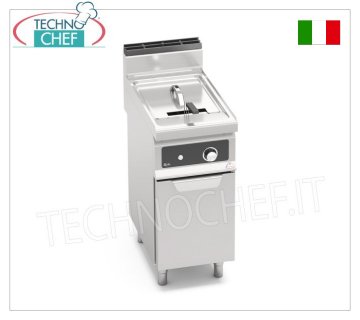 TECHNOCHEF - FRIGGITRICE ELETTRICA su MOBILE, POTENZIATA, 1 VASCA da lt.18, Mod.E7F18-4MS-BF
