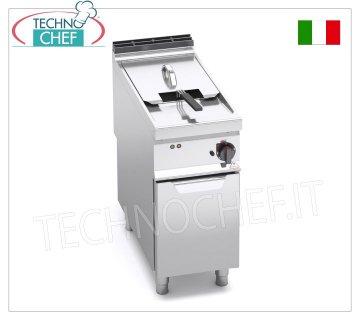 TECHNOCHEF - FRIGGITRICE ELETTRICA su MOBILE, 1 VASCA da lt.18, Comandi Analogici, Mod.E9F18-4M