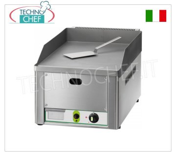 FIMAR - Fry Top a Gas Professionale da Banco, Piastra Liscia, Mod.FRY1LM FRY TOP A GAS da tavolo, 1 MODULO con PIASTRA in ACCIAIO SABBIATO LISCIO, alimentazione a GAS METANO, in dotazione kit GPL, dimensioni est. mm 335x600x300h