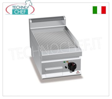 FRY TOP a GAS con PIASTRA RIGATA in MULTIPAN, modulo TOP, mod.G7FR4B