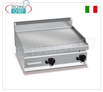 FRY TOP a GAS con PIASTRA LISCIA in Multipan, modulo TOP, Mod.G7FL8B-2