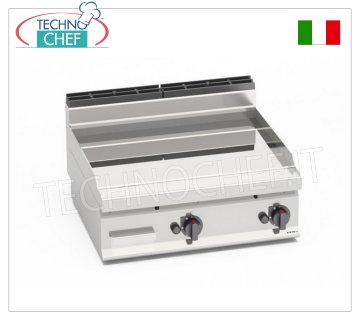 FRY TOP a GAS con PIASTRA LISCIA in compound, Mod. G7FL8B-2/CPD