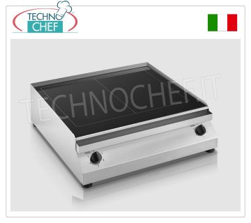 TECHNOCHEF - Piano Cottura/Fry Top Elettrico con Piastra in Vetroceramica, mod.PFT.A.G2 PIANO COTTURA/FRY TOP in VETROCERAMICA, ELETTRICO da tavolo, 2 ZONE di COTTURA INDIPENDENTI da kw 2,5+2,5, TEMPERATURA REGOLABILE da 50° a 400°C, V 230/1, Kw 2,5+2,5, dimensioni mm 640x670x200h