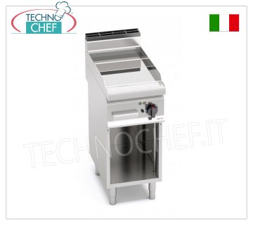 FRY TOP ELETTRICO con PIASTRA Liscia in COMPOUND LUCIDO, Mod. E7FL4MP/CPD