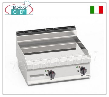 FRY TOP ELETTRICO con PIASTRA in Compound LISCIA LUCIDA, Mod. E7FL8BP-2/CPD