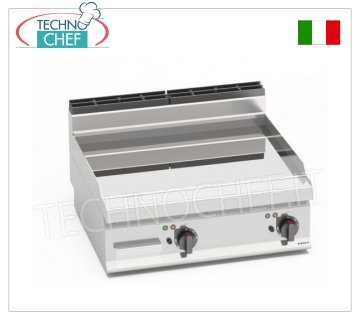 FRY TOP ELETTRICO con PIASTRA LISCIA in MULTIPAN,  modulo TOP, mod.E7FL8BP-2
