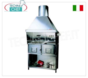 GRIGLIA ROMAGNA - Griglia/Cucina Romagna a carbone vegetale con 2 bracieri