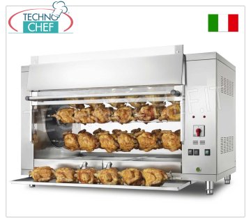 GIRARROSTO PLANETARIO ELETTRICO  con 5 ASTE per 30 POLLI, V.400/3+N