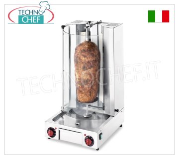 GYROS ELETTRICO con 4 resistenze, asta di cottura alta 530 mm completa di piatto