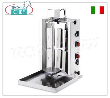 GYROS ELETTRICO con 6 resistenze, asta di cottura alta 510 mm