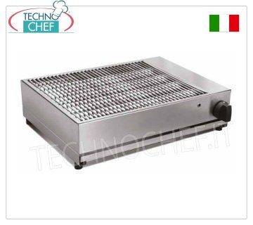 Technochef- GRIGLIA a GAS PROFESSIONALE da banco, 1 ZONA di COTTURA RADIANTE, mod.BIG6045GG