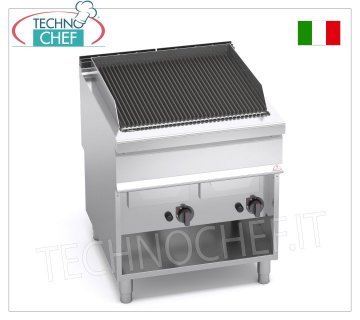 TECHNOCHEF - GRILL VAPOR-ACQUA a GAS, DOPPIO modulo su VANO a GIORNO, Mod.G9WG80M