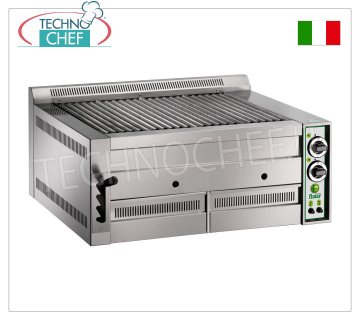 FIMAR - Technochef, Griglia Pietralavica a Gas da Banco, 2 ZONE di COTTURA, Mod.B80