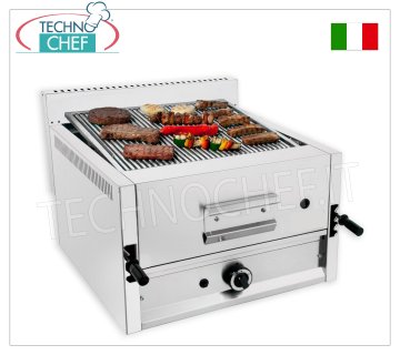 GRIGLIA PIETRA LAVICA a GAS, 1 MODULO TOP con ZONA COTTURA da mm 550X535