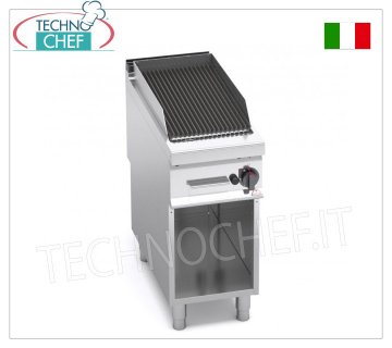 TECHNOCHEF - GRIGLIA PIETRALAVICA a GAS, 1 modulo su VANO a GIORNO, Linea MAXIMA 900, Mod.G9PL40M/G