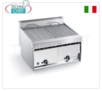 GRILL VAPOR GAS versione TOP, Doppio Modulo -  ARRIS - SERIE 700 - Richiedere Preventivo GRILL VAPOR GAS versione TOP, DOPPIO MODULO a comandi indipendenti con ZONA di COTTURA da mm 770x470, completa di grigliato a tondini, potenza termica 21,00 kw, Peso 83 Kg, dim.mm.800x700x440h