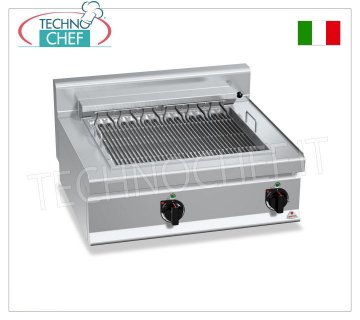 TECHNOCHEF - GRIGLIA ELETTRICA, DOPPIO modulo TOP, Kw.8,16, Mod.E7CG80B