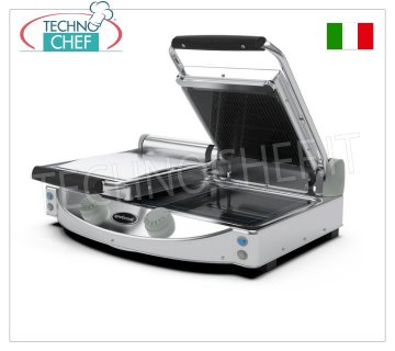 SPIDOCOOK - Piano Cottura Elettrico con Doppia Piastra in Vetroceramica Liscia-Rigata, Mod.SP020R
